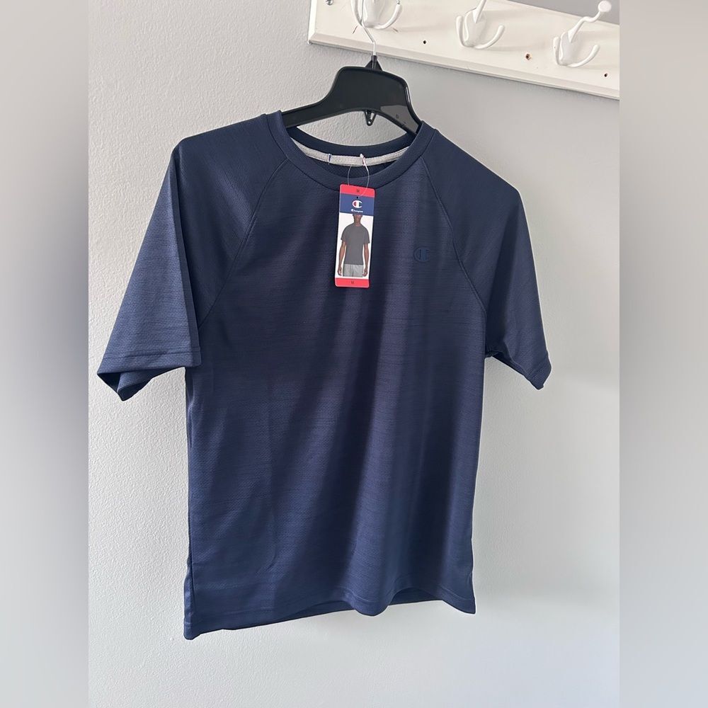 New Men Champion Navy Blue Athletic T-Shirt Size M